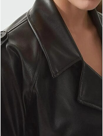Veste en similicuir avec ceinture bdart