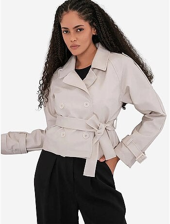 Veste en similicuir avec ceinture bdart