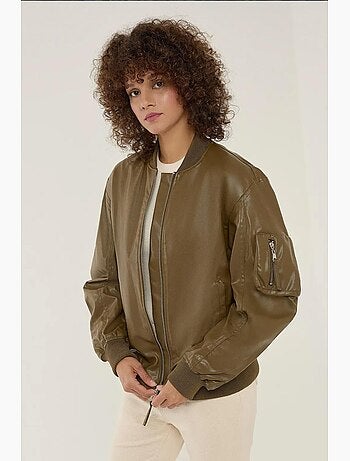 Veste en similicuir coupe décontractée hiccup