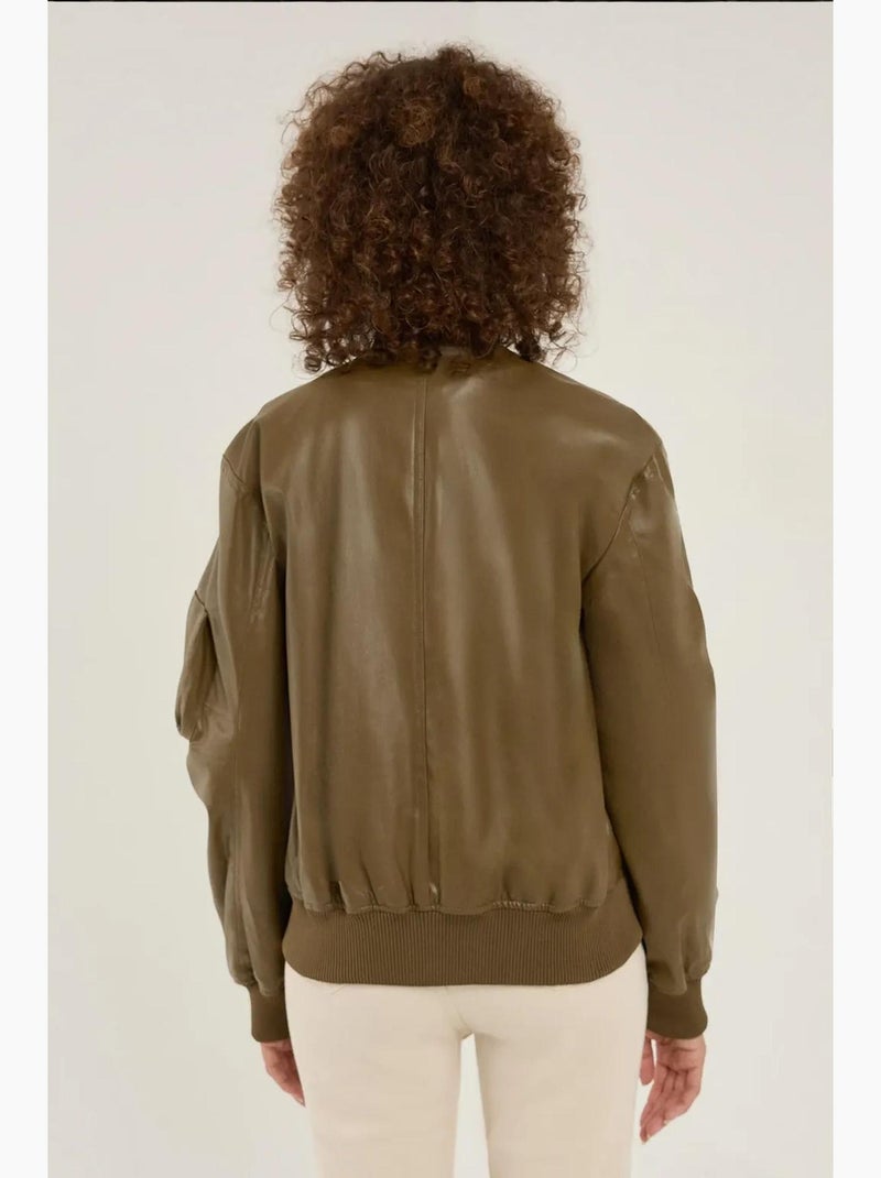 Veste en similicuir coupe décontractée hiccup Vert - Kiabi