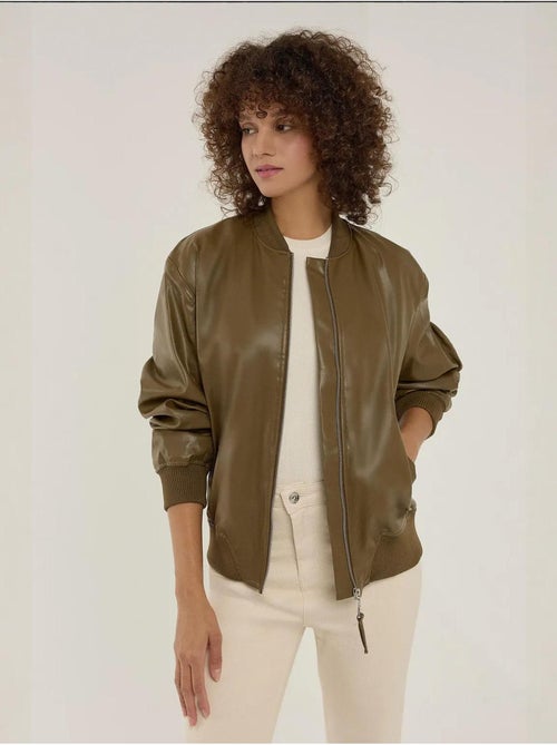 Veste en similicuir coupe décontractée - Kiabi