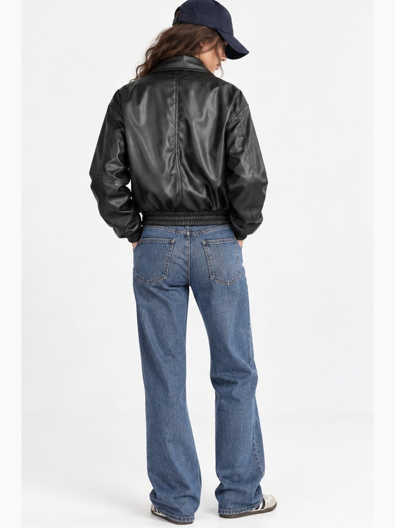 Veste en similicuir hiccup Noir - Kiabi