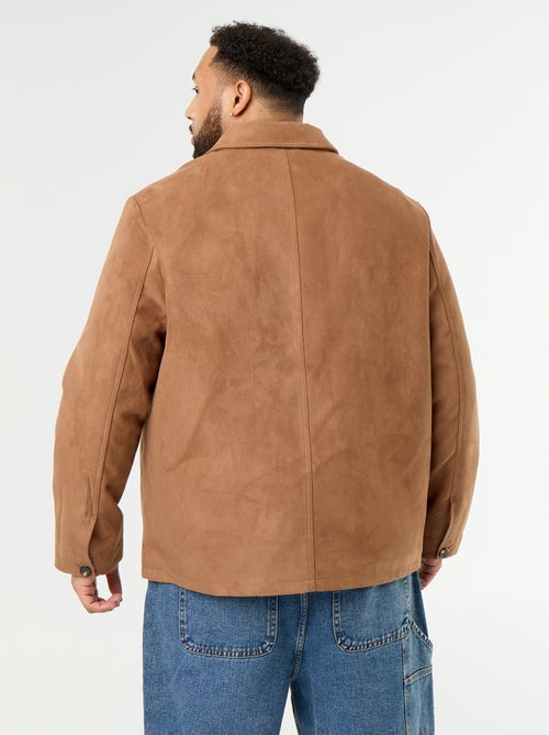 Veste en suédine avec poches plaquées - Kiabi Veste en suédine avec poches plaquées - Kiabi