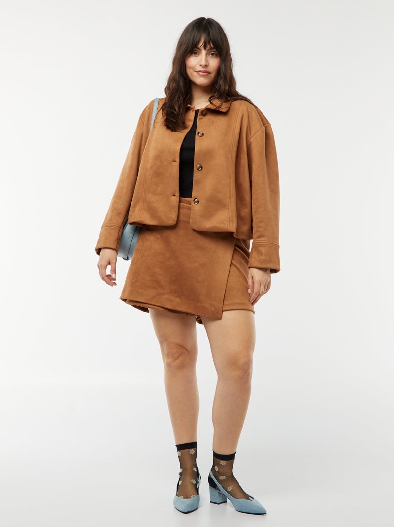 ASOS DESIGN - Chemise satinée oversize - Marron foncé | ASOS