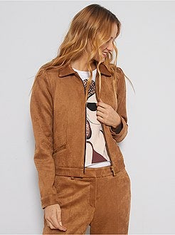 Veste en suédine - Kiabi