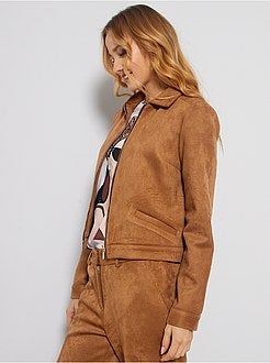 Veste en suédine - Kiabi