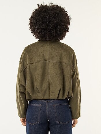 Veste en suédine unie