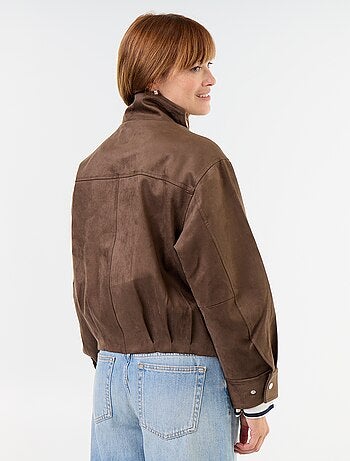 Veste en suédine zippée