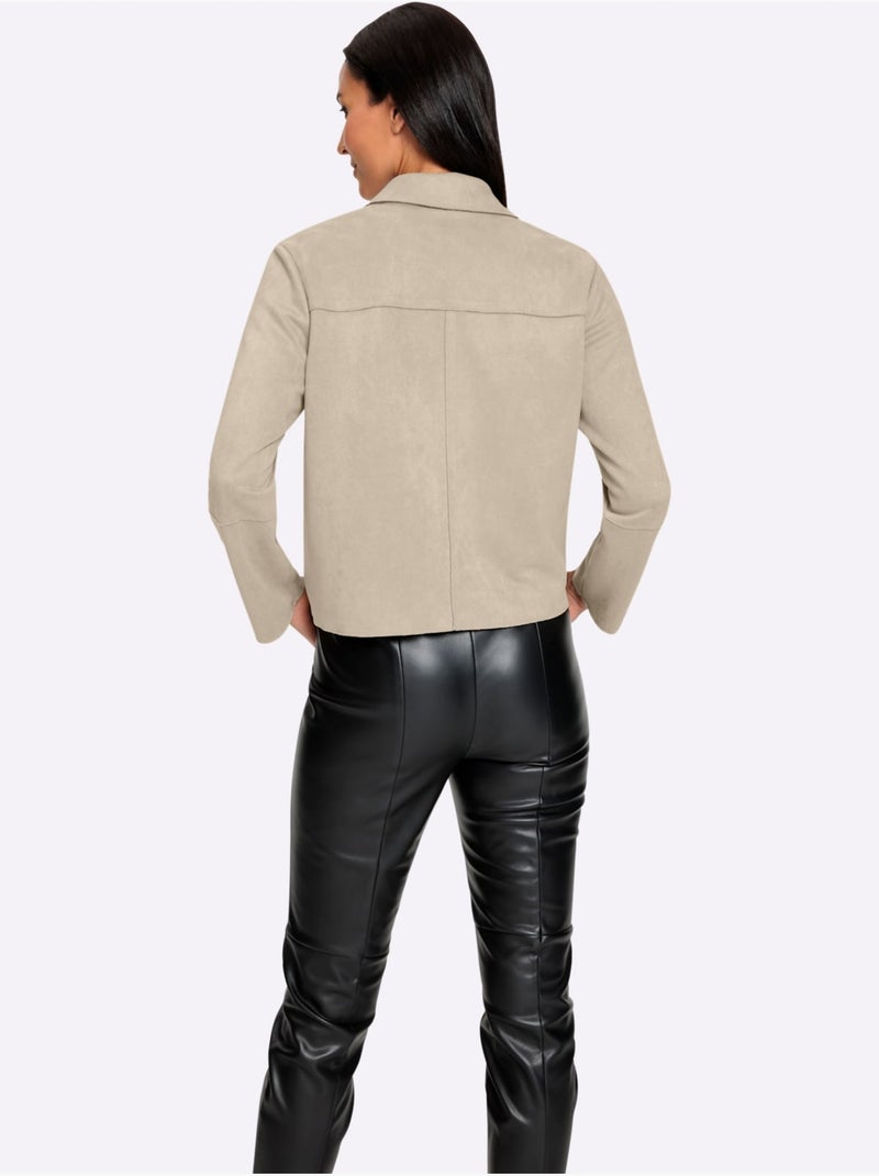 Veste en synthétique bords ouverts modernes - taille standard - helline Ivoire - Kiabi