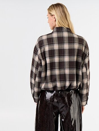 Veste en textile à carreaux
