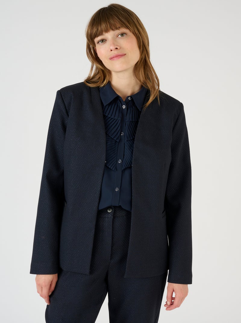 Veste en tissu fantaisie - Damart Bleu - Kiabi