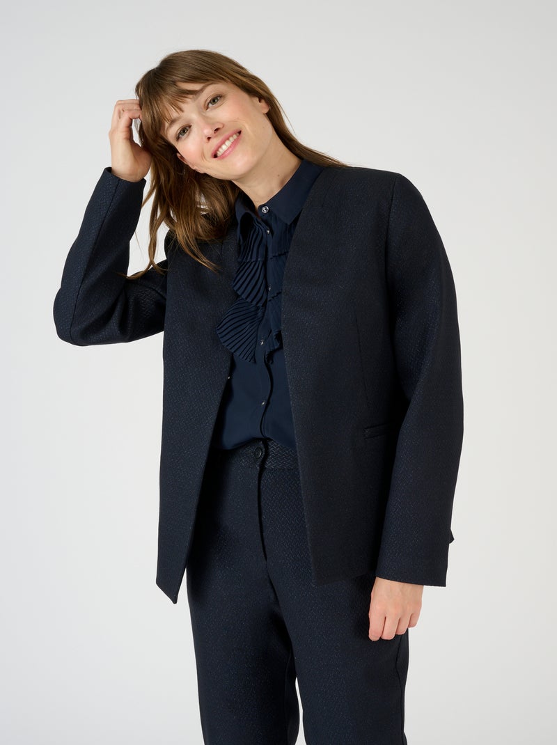 Veste en tissu fantaisie - Damart Bleu - Kiabi