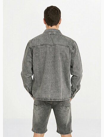 Veste en toile denim épaisse, délavée - AFIBEL