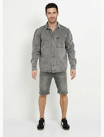 Veste en toile denim épaisse, délavée - AFIBEL