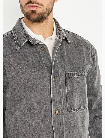 Veste en toile denim épaisse, délavée - AFIBEL