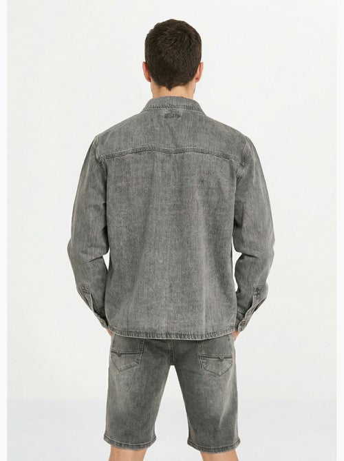 Veste en toile denim épaisse, délavée - AFIBEL - Kiabi