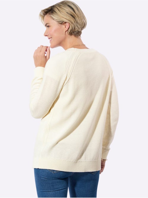 Veste en tricot avec encolure en V et manches raglan - Taille standard - Witt - Kiabi Veste en tricot avec encolure en V et manches raglan - Taille standard - Witt - Kiabi