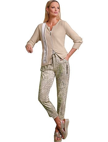 Veste En Tricot Empiècement Contrasté - Taille Standard - helline