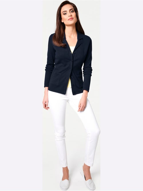 Veste En Tricot Fin Superbe Basique Avec Poches Plaquées - Taille Standard - helline - Kiabi