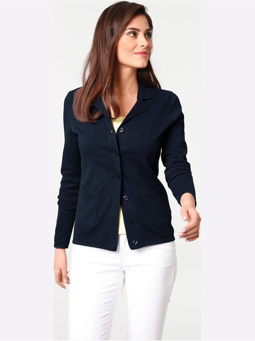 Veste En Tricot Fin Superbe Basique Avec Poches Plaquées - Taille Standard - helline - Kiabi