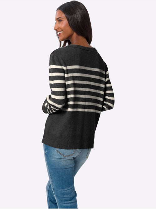 Veste En Tricot Motif à Rayures Exclusif - Taille Standard - helline - Kiabi