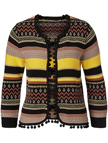 Veste En Tricot Motif à Rayures Tendance - Taille Standard - helline