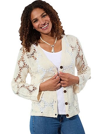 Veste En Tricot Pur Coton - Taille Standard - Witt