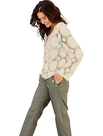 Veste En Tricot Pur Coton - Taille Standard - Witt