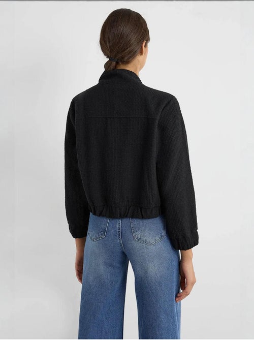 Veste en tweed à col rond avec poche - Kiabi Veste en tweed à col rond avec poche - Kiabi