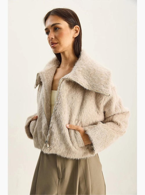 Veste en tweed épais matelassé avec fermeture éclair lucci - Kiabi Veste en tweed épais matelassé avec fermeture éclair lucci - Kiabi