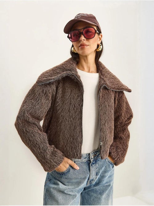 Veste en tweed épais matelassé avec fermeture éclair lucci - Kiabi Veste en tweed épais matelassé avec fermeture éclair lucci - Kiabi