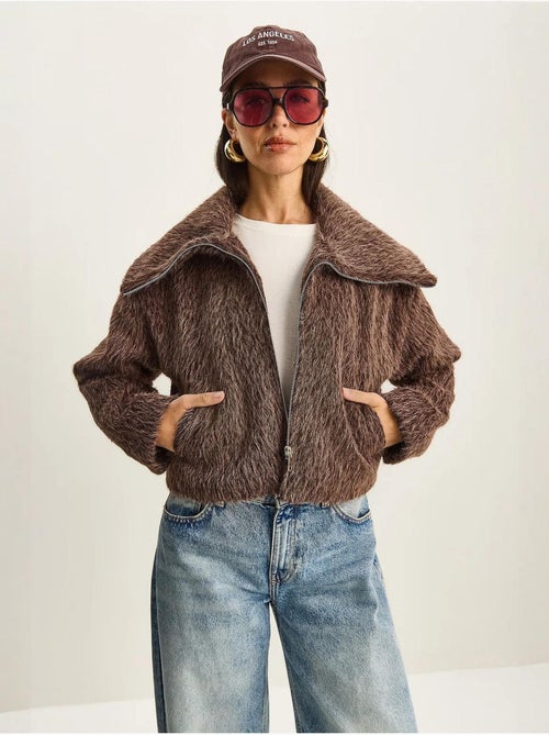 Veste en tweed épais matelassé avec fermeture éclair lucci - Kiabi Veste en tweed épais matelassé avec fermeture éclair lucci - Kiabi