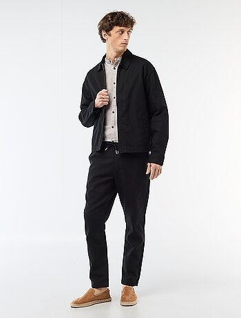 Veste en twill zippée unie