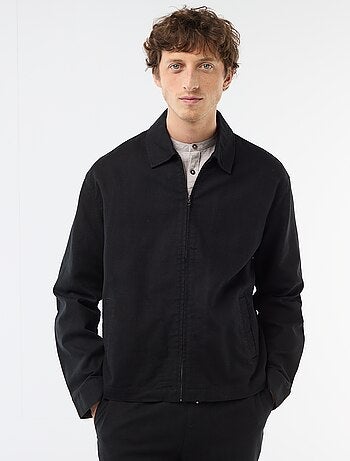 Veste en twill zippée unie