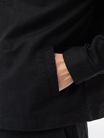 Veste en twill zippée unie