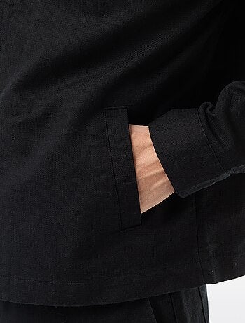 Veste en twill zippée unie