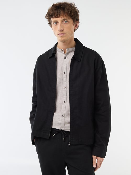 Veste en twill zippée unie - Kiabi Veste en twill zippée unie - Kiabi