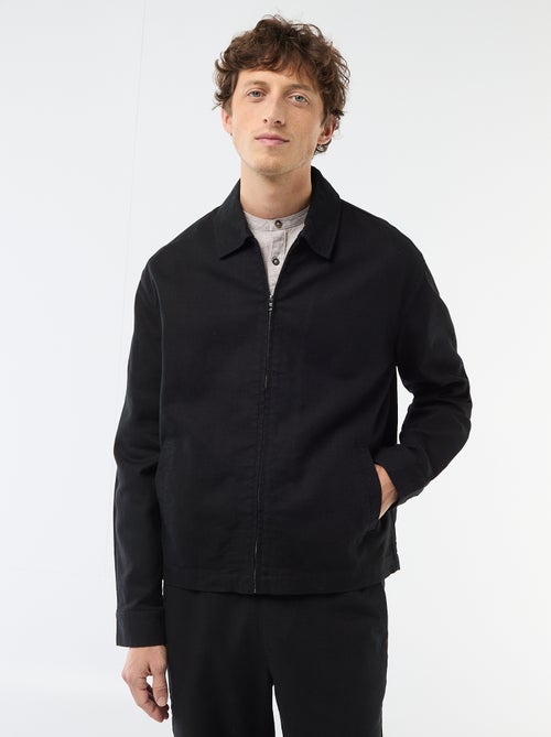 Veste en twill zippée unie - Kiabi Veste en twill zippée unie - Kiabi