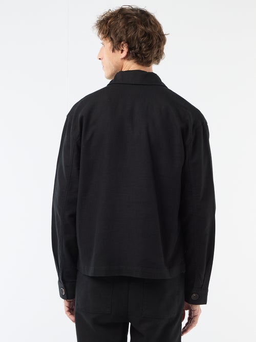 Veste en twill zippée unie - Kiabi Veste en twill zippée unie - Kiabi