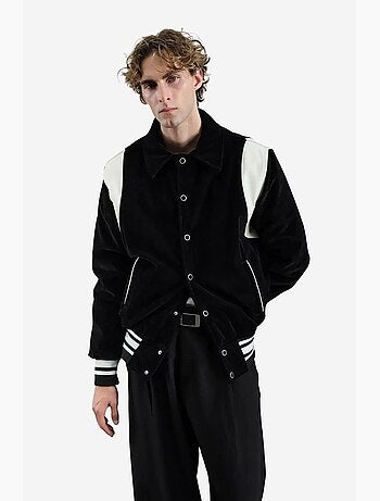 Veste en velours color block giesto