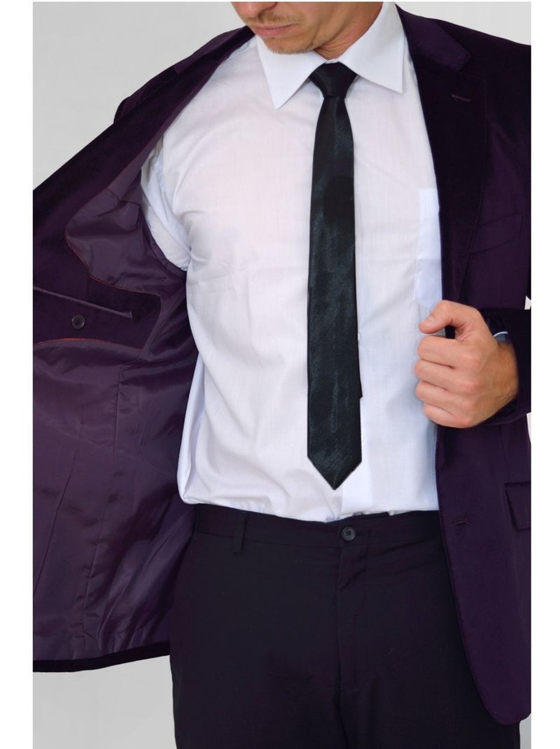 Veste en velours Kebello Violet - Kiabi