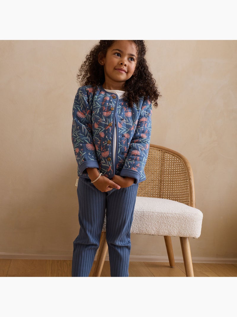 Veste enfant en coton matelassé Dina Bleu - Kiabi