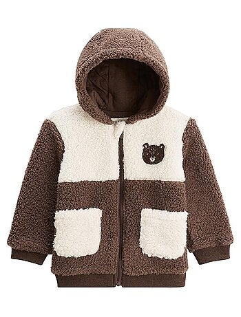 Veste enfant en sherpa avec capuche Cracotte