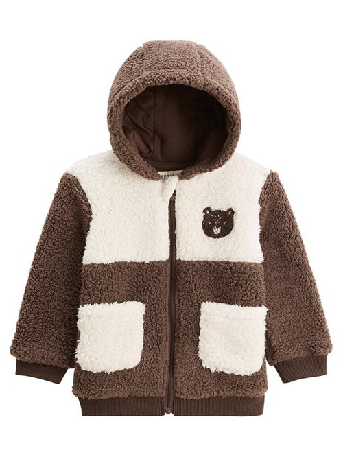 Veste enfant en sherpa avec capuche Cracotte - Kiabi