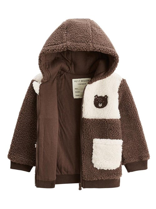 Veste enfant en sherpa avec capuche Cracotte - Kiabi