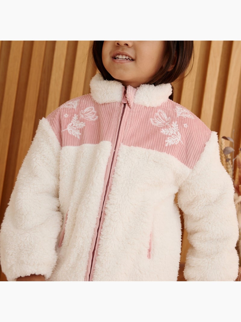 Veste enfant en sherpa cléo Rose - Kiabi