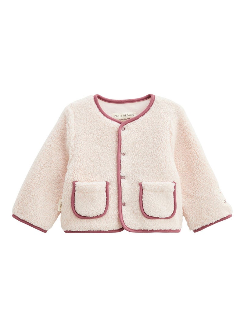 Veste enfant en sherpa Matcha Rose - Kiabi