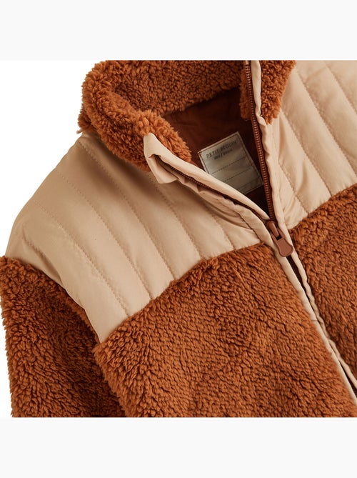Veste enfant en sherpa moka - Kiabi Veste enfant en sherpa moka - Kiabi