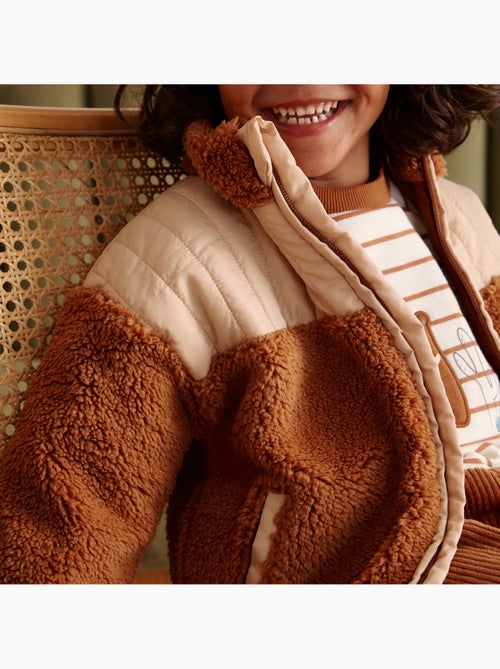 Veste enfant en sherpa moka - Kiabi Veste enfant en sherpa moka - Kiabi