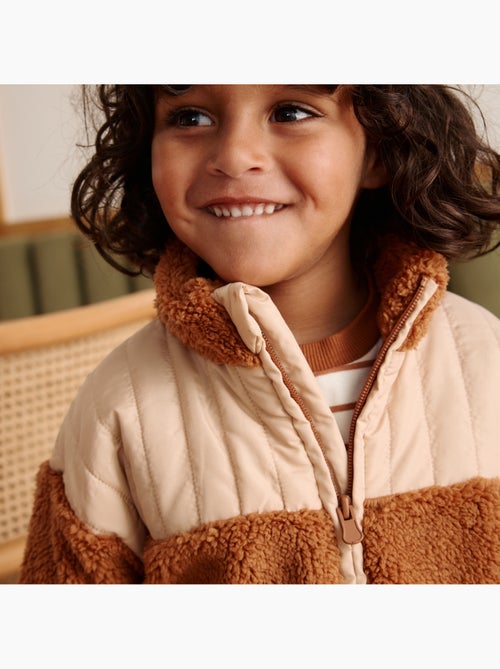 Veste enfant en sherpa moka - Kiabi Veste enfant en sherpa moka - Kiabi